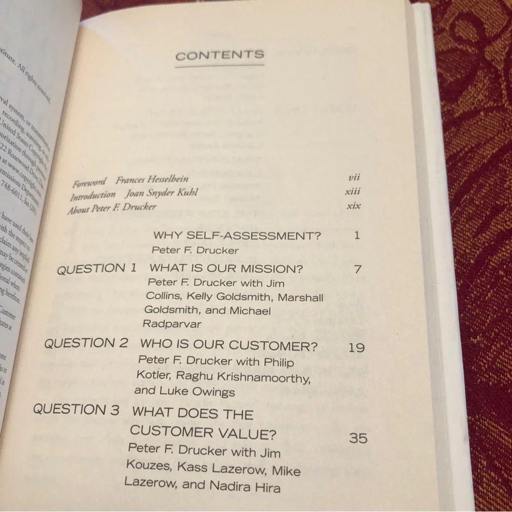 Peter Drucker's Five Most Important Questions : Enduring Wisdom for Today's...